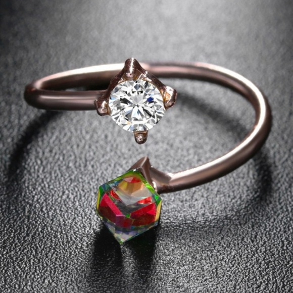 Ring - Ring of Rainbows & Gold Adjustable - Picture 2 of 8